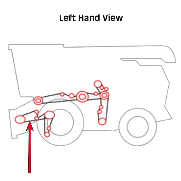 Aftermarket 403408D VariSpeed Reel Final Drive Belt Made for Mpl Moline Tractor Models COB40-0572 - main
